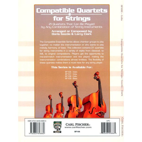 Carl Fischer Compatible Quartets Cello