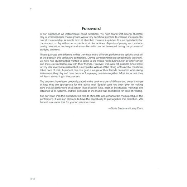 Carl Fischer Compatible Quartets Bass