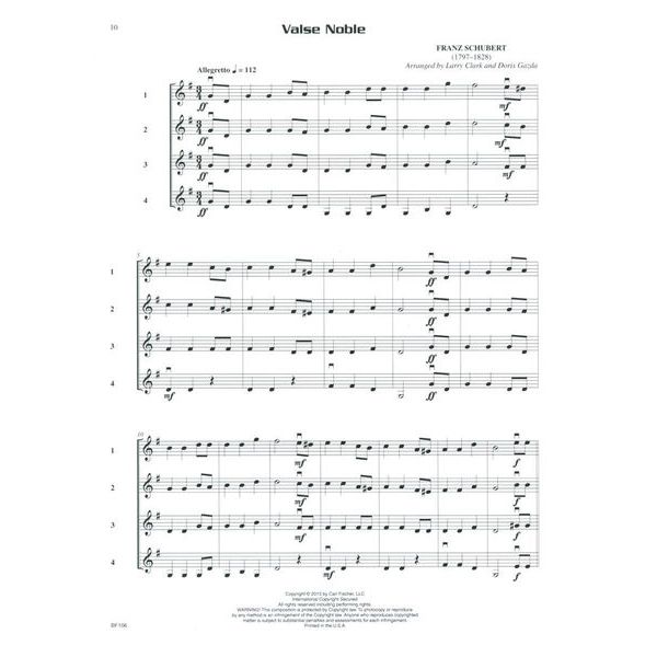 Carl Fischer Compatible Quartets Violin