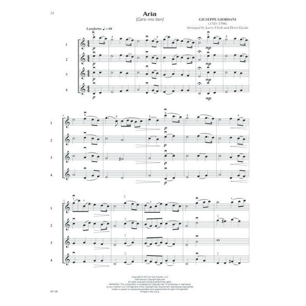 Carl Fischer Compatible Quartets Violin