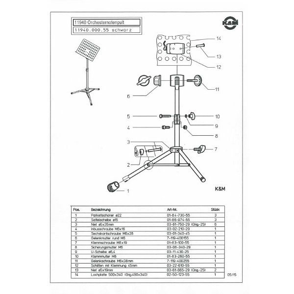 K&M 11960 Orchestra Stand