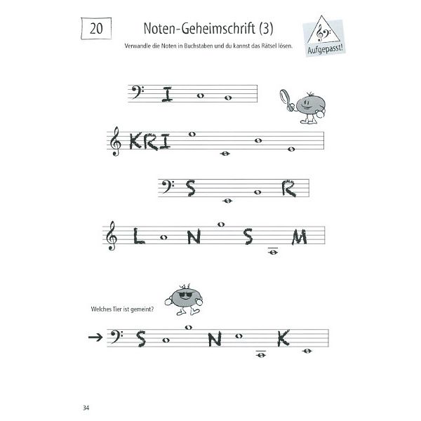 Edition Dux Kleine Notenrätsel Violin+Bass