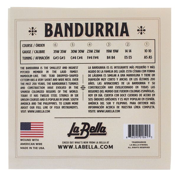 La Bella MB550 Bandurria Strings