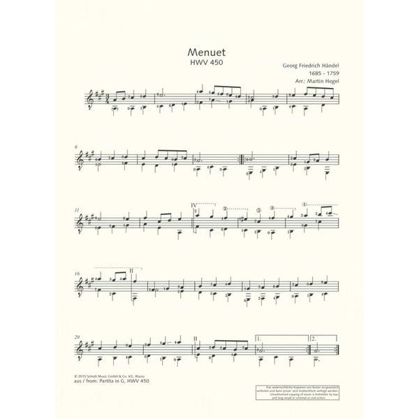 Schott Händel for Guitar