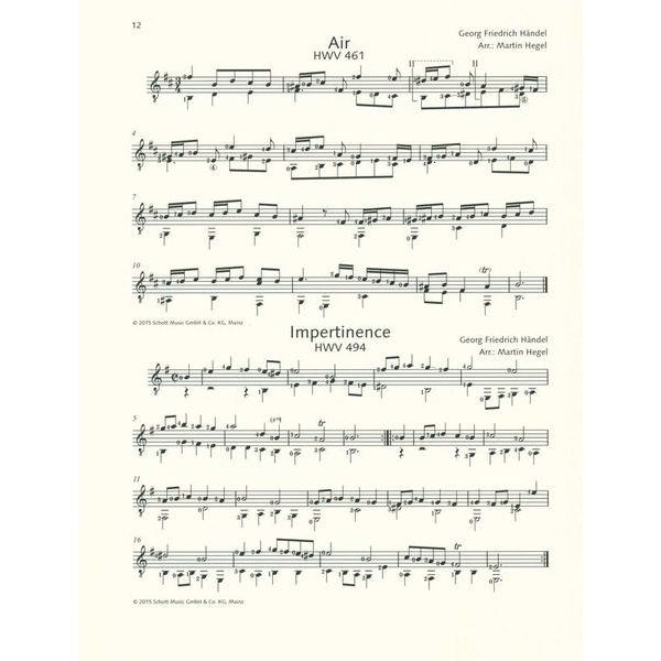 Schott Händel for Guitar