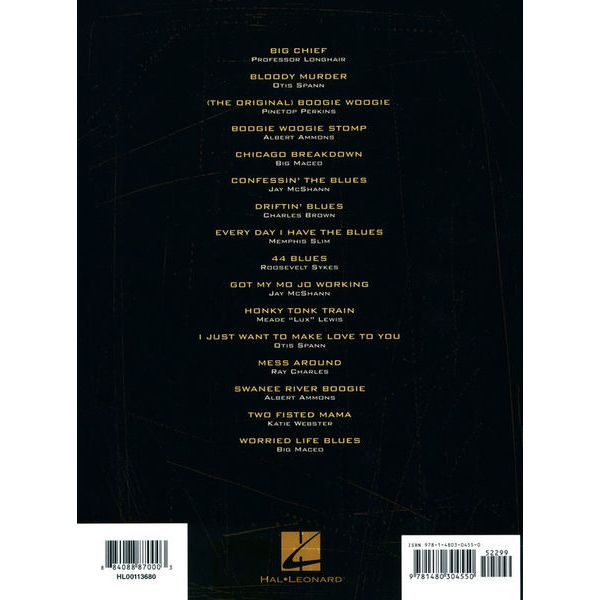 Hal Leonard Blues Piano Legends