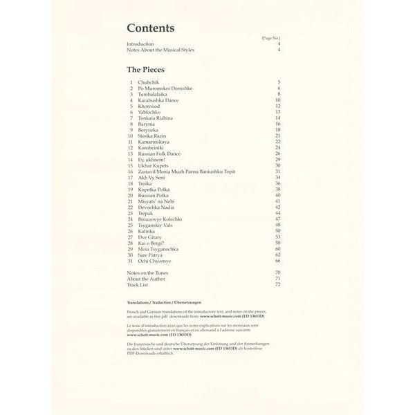Schott Russian Fiddle Tunes