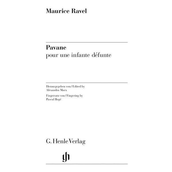 Henle Verlag Ravel Pavane Piano