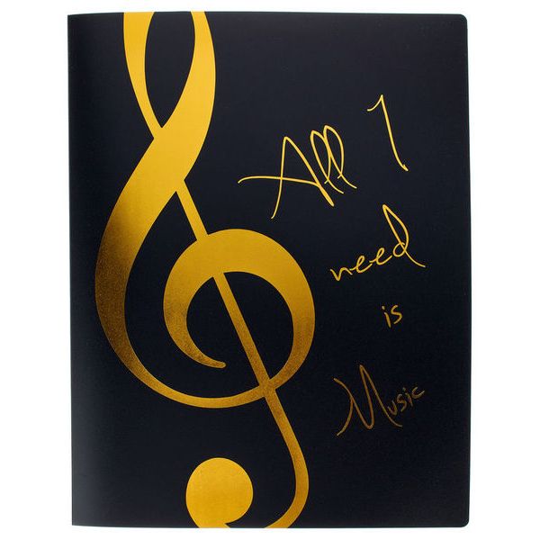 agifty Music Folder Gold Sleeves