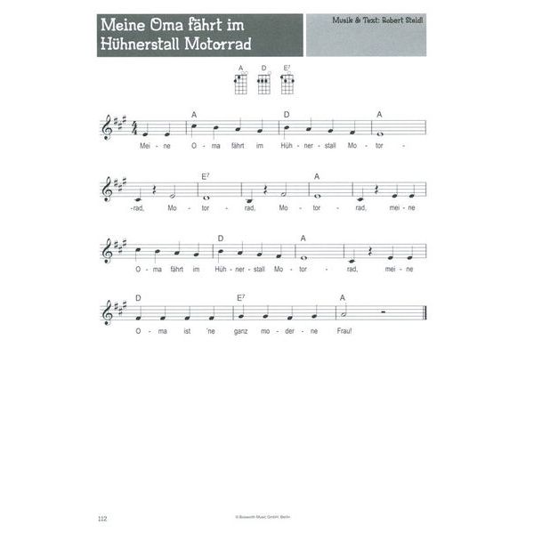 Bosworth 100 Kinderlieder für Ukulele