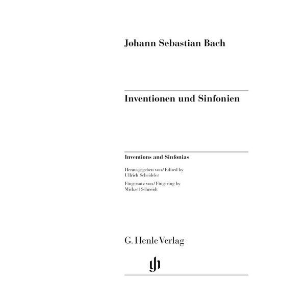 Henle Verlag Bach Inventionen und Sinfonien