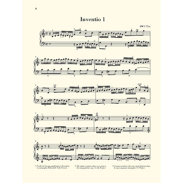 Henle Verlag Bach Zweistimmige Inventionen
