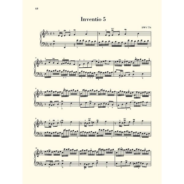 Henle Verlag Bach Zweistimmige Inventionen