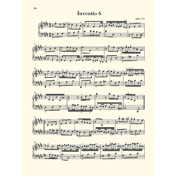 Henle Verlag Bach Zweistimmige Inventionen