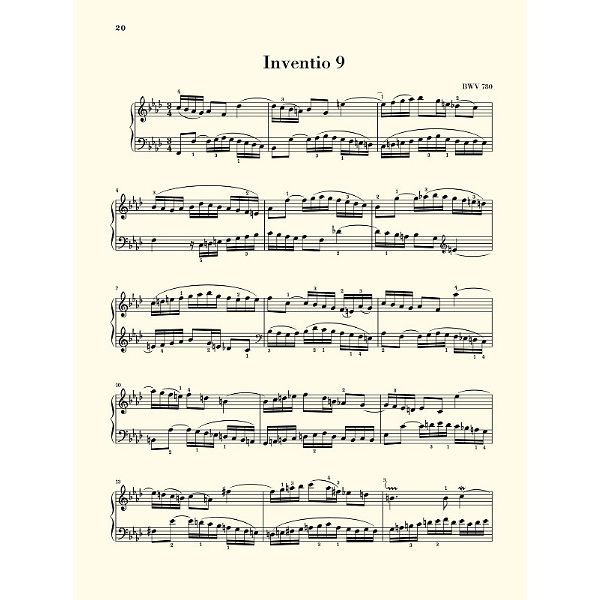 Henle Verlag Bach Zweistimmige Inventionen