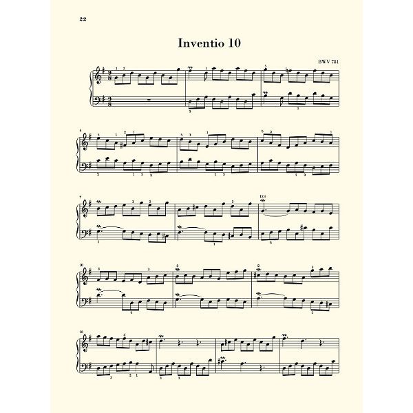 Henle Verlag Bach Zweistimmige Inventionen