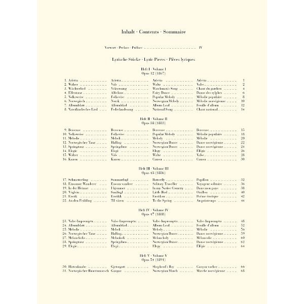 Henle Verlag Grieg Sämtliche Lyrische Stück