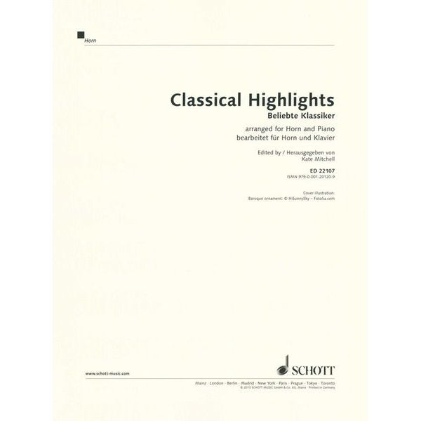 Schott Classical Highlights Horn