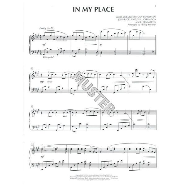 Hal Leonard Coldplay For Classical Piano