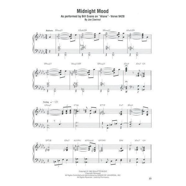 Hal Leonard Bill Evans Alone