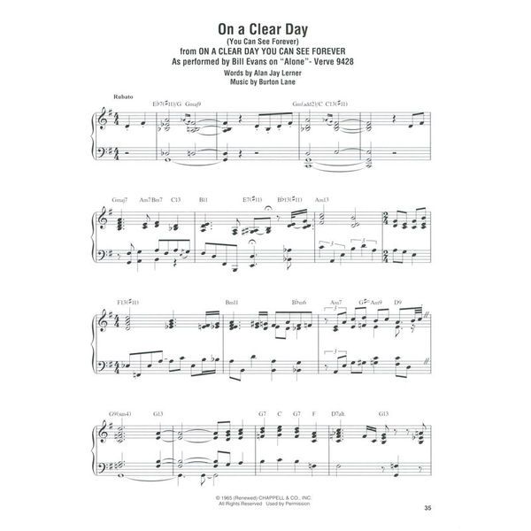 Hal Leonard Bill Evans Alone