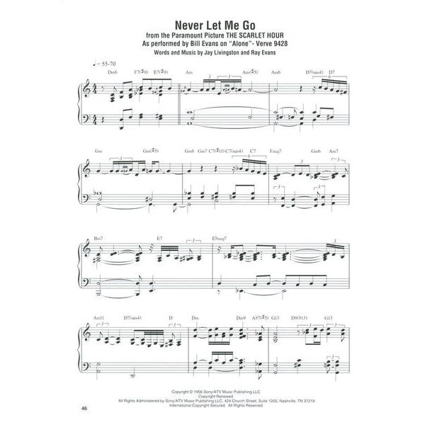 Hal Leonard Bill Evans Alone