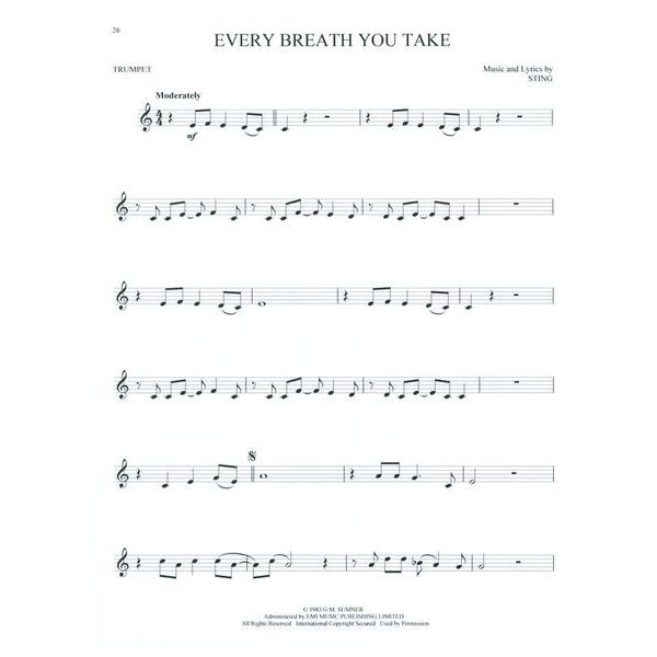 Hal Leonard Greatest Songs Of Rock Trumpet