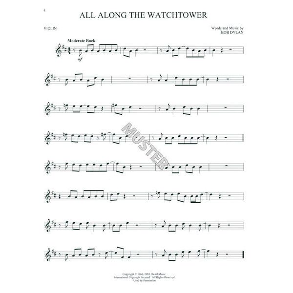 Hal Leonard Greatest Songs Of Rock Violin