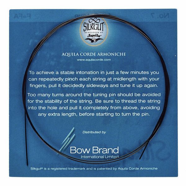 Bow Brand Silkgut 1st F Harp String No.7