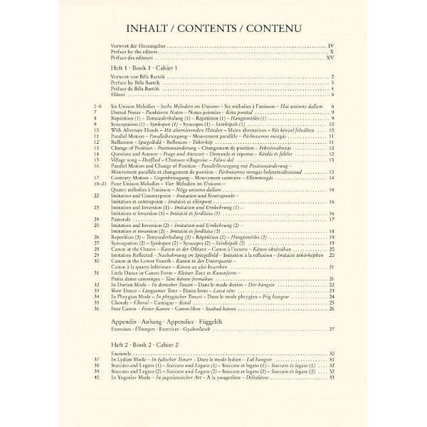 Wiener Urtext Edition Bartok Mikrokosmos 1