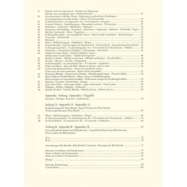 Wiener Urtext Edition Bartok Mikrokosmos 1