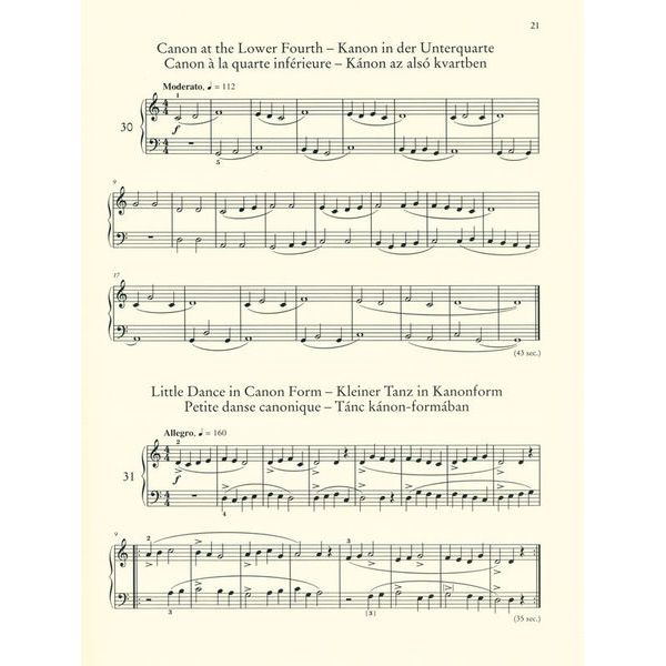 Wiener Urtext Edition Bartok Mikrokosmos 1