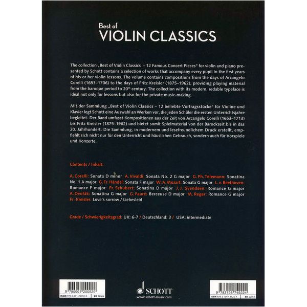 Schott Best Of Violin Classics