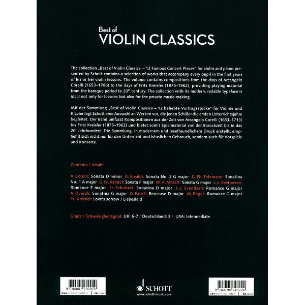 Schott Best Of Violin Classics