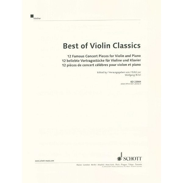 Schott Best Of Violin Classics