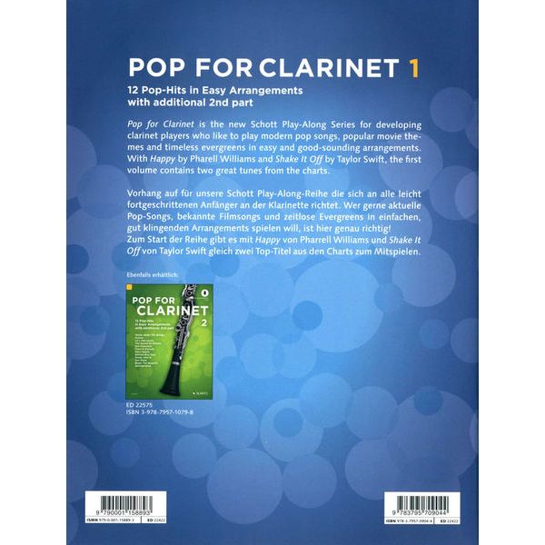 Schott Pop For Clarinet 1