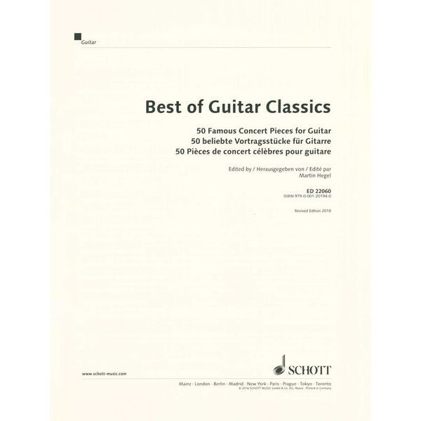 Schott Best Of Guitar Classics