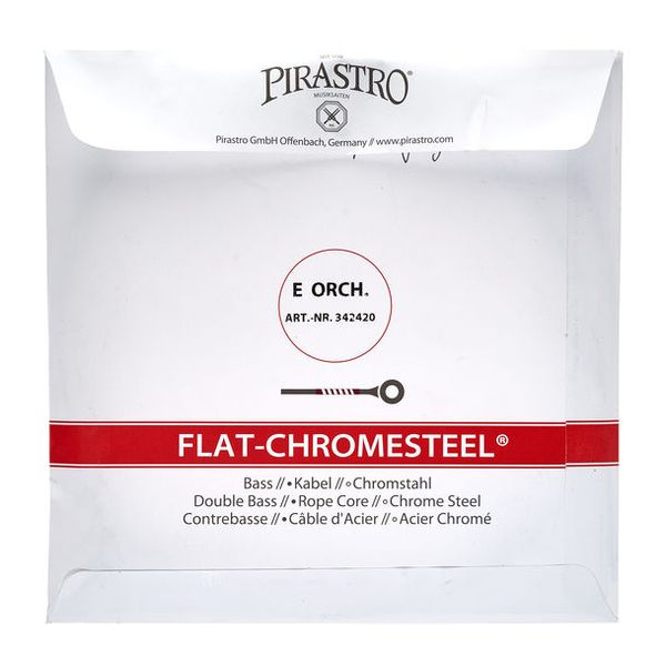 Pirastro Flat-Chromesteel E Bass medium