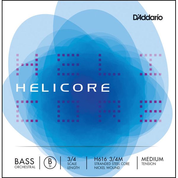 Daddario H616-3/4M Helicore Bass B Med.