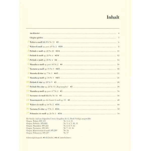 Henle Verlag Am Klavier Chopin