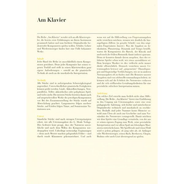 Henle Verlag Am Klavier Chopin