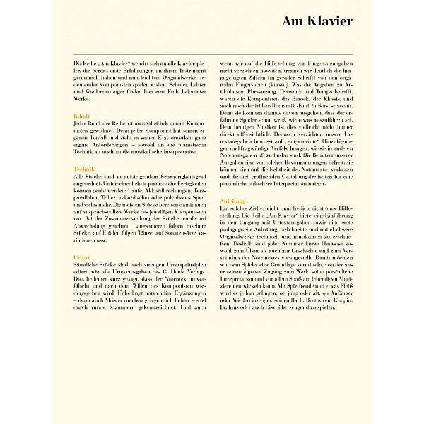 Henle Verlag Am Klavier Grieg