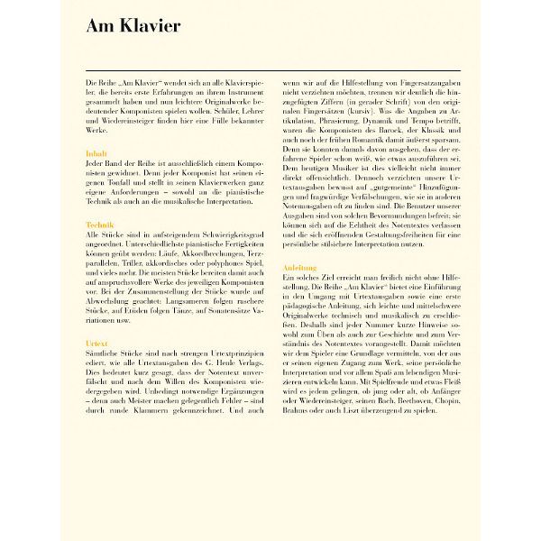 Henle Verlag Am Klavier Schumann