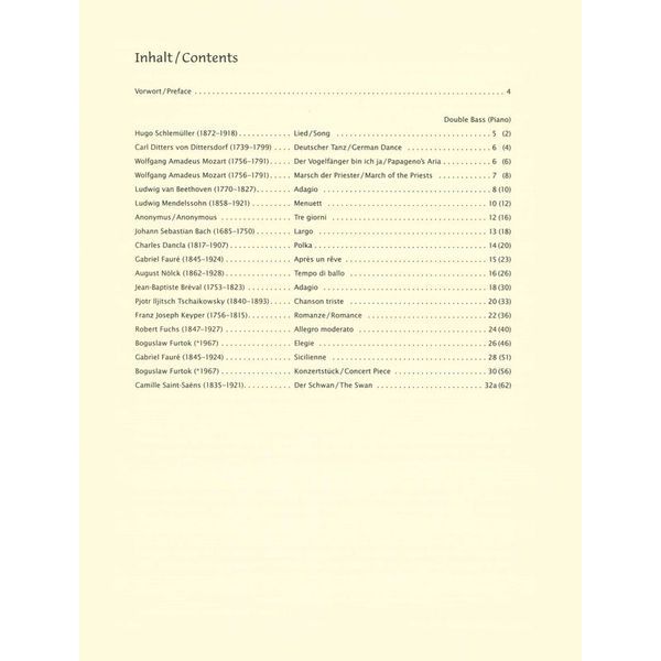 Bärenreiter Concert Pieces Double Bass