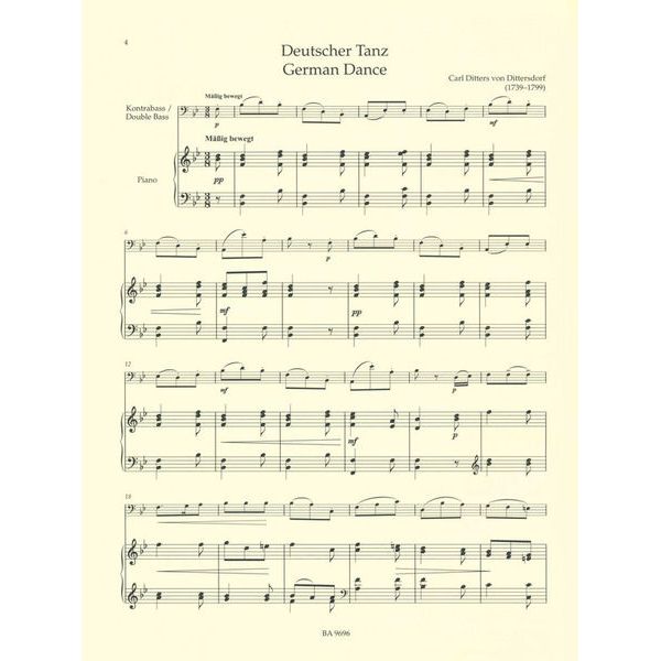 Bärenreiter Concert Pieces Double Bass