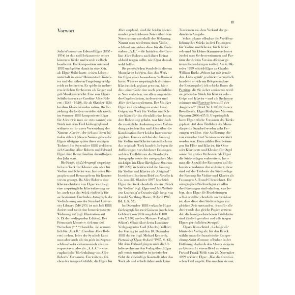 Henle Verlag Elgar Salut d'Amour Violin