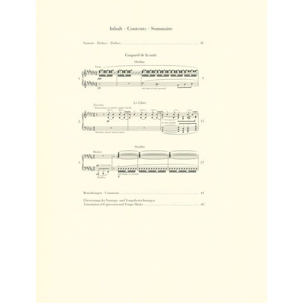 Henle Verlag Ravel Gaspard De La Nuit