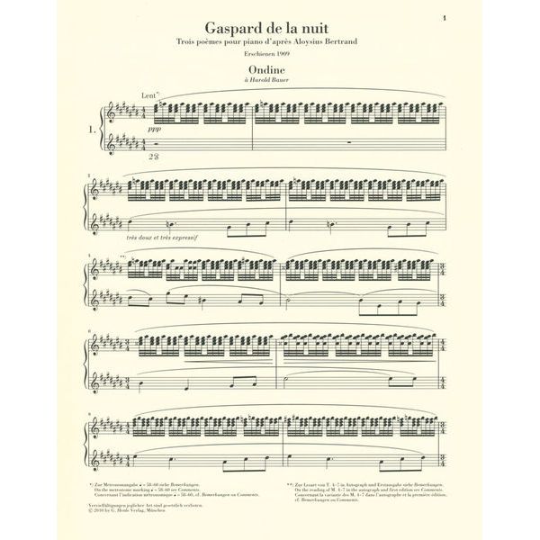Henle Verlag Ravel Gaspard De La Nuit
