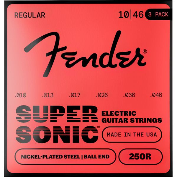 Fender 250R NPS Ball End 10-46 3 Pack