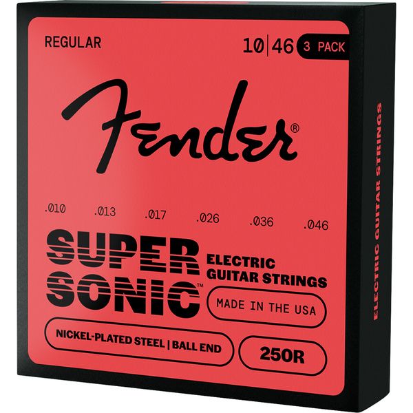 Fender 250R NPS Ball End 10-46 3 Pack